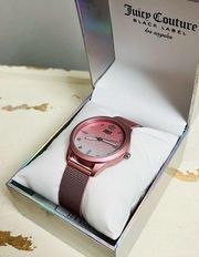 Juicy couture black label wrist watch pink metal