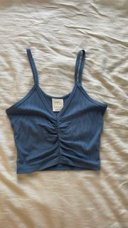 Blue Tank Crop Top