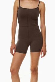 Wilfred Free Divinity 5" Romper in Rich Mocha Brown- Size Medium