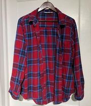 Old Navy Women’s  Flannel Shirt. Size L. Red/Blue.