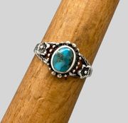 Vintage Style Turquoise Ring - Sz 7