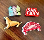 Crocs Jibbitz San Francisco theme pack of 4 charms