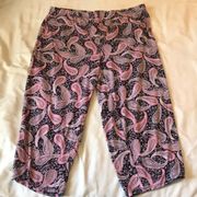 Paisley capri pants