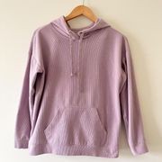 Mark New York Purple Rib Knit Pullover Hoodie Size Small