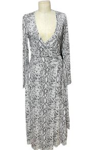 Good American The Runaround Wrap Dress Python Print Size 2 / Medium