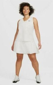 Nike NWT  Women's Core Plus 17" Tennis Club Skirt Short White 1X