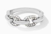 NWT Silver Frozen Chain Ring Size 8 by Stella & Dot, Classic Everyday Ring 💍