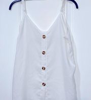 Basic white boho tank top size medium