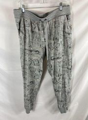 Disney Winnie the Pooh Jogger sweatpants Grey Size Large