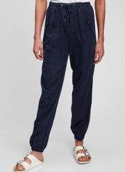 Gap | Navy blue linen cotton utility joggers