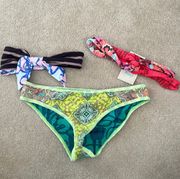 bikini bottoms and 2  headbands