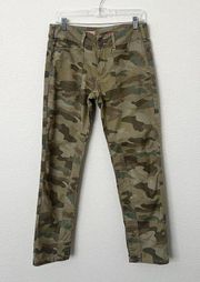 [Anthropologie] Pilcro The Wanderer Camo Print Straight Leg Utility Pants Sz 27