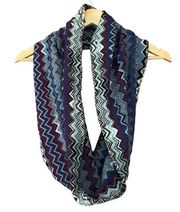 Infinity Scarf 100% Wool Zigzag FLAWS