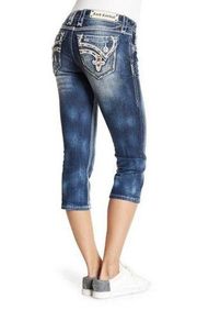 NWT Rock Revival Distressed Cropped Jeans 24 ~