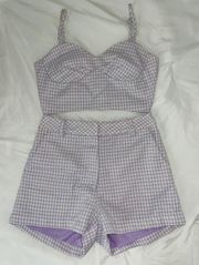 Boutique Purple Two Piece Set