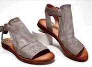 Miz Mooz - Leather Ankle-Strap Sandals - Fifi - Glacier Gray - EU 36 Wide