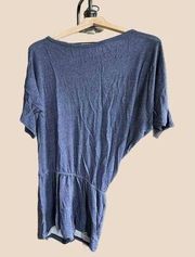 Tart Asymmetrical Blue Short Sleeve Jersey Romper