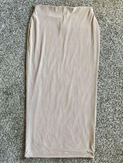 🦋 NWT Boohoo Cream Midi Pencil Skirt Size 8