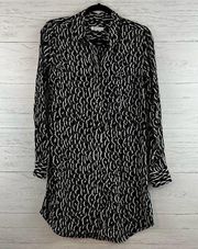 Equipment Leopard Print Silk Button Down Blouse Size S