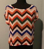 Chevron Multi Colored Blouse