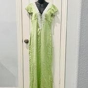 Princess Polly Green Armas Lace Trim Maxi Dress