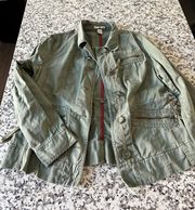 Olive Green Denim Jacket 