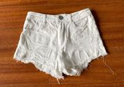 white denim shorts 