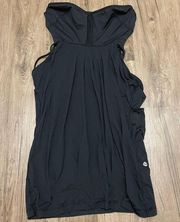 Lululemon Black Strappy Womens Open Back Mesh Stretchy Athletic Dress Size 10