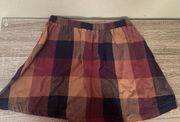 Plaid Mini  Skirt