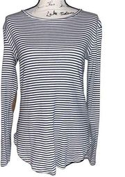 Cherish striped patch long sleeve top small