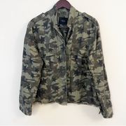 Rails Hendrick Star Camo Jacket Shacket Green Army Frayed Hem Women’s Small