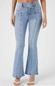 Forever 21 mid rise flare jeans