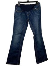 Oh Baby by Motherhood Womens Size M Dark Wash Bootcut Full Panel Maternity Jeans