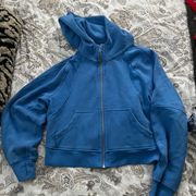 Lululemon Scuba Oversized Full Zip Hoodie Xs/s Blue Nile