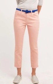 Anthro Pilcro stet ankle crop Peach Jeans Skinny size 28
