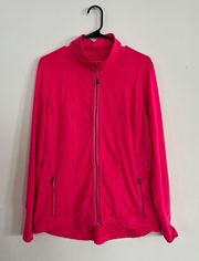 Hot Pink Perforated Athletic Jacket