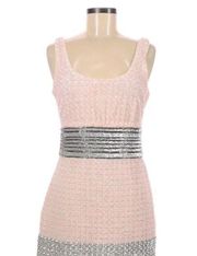 Belle Badgley Mischka pink sequin cocktail dress