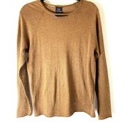 New Magaschoni Brown 100% Cotton Distressed Sweater Size XS