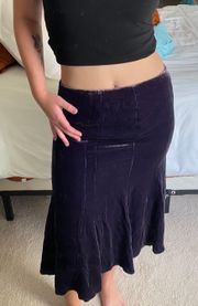 Vintage Velvet Midi Skirt