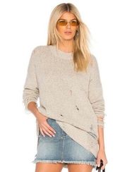 One Teaspoon Laddered Whiskey Knit Distressed Sweater NWT