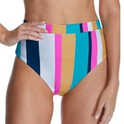 Raisins STRIPED High-Waist Bikini Swim Bottom