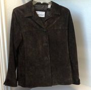 Lord & Taylor vintage 80s brown suede leather jacket