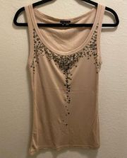 Theory Embellished Tan Tank Top