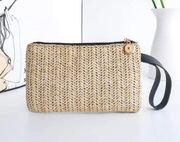 NIP Fabulous Straw Wristlet Bag Wallet