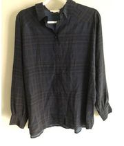 Billy Reid Womens Size Medium Long Sleeve Silk Blouse