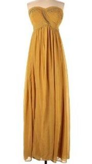 Aryn K Strapless Yellow Maxi Dress NWT Sz. L