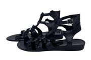 Antonio Melani black leather gladiator style sandal