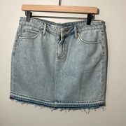 Articles of Society Demin Mini Skirt size 28 frayed hem