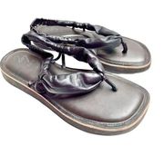 Naturalizer 27 Edit Sandals Womens Size 8 Black Leather Slingback Slip On Shoes