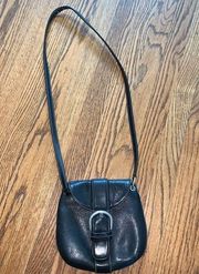 Franco Sarto Pebbled Leather Crossbody Saddle Bag